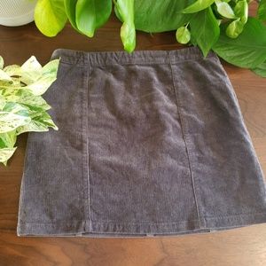 Corduroy Charcoal Grey Skirt